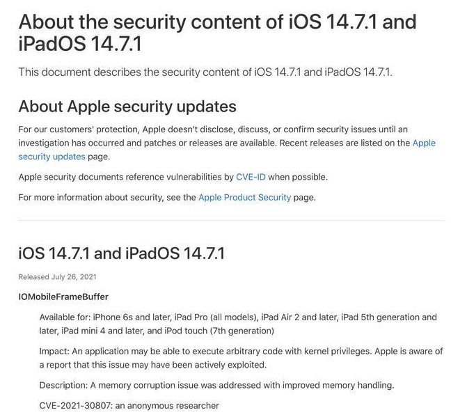 广陵苹果手机维修分享iOS 14.7.1 正式版更新内容及升级方法 